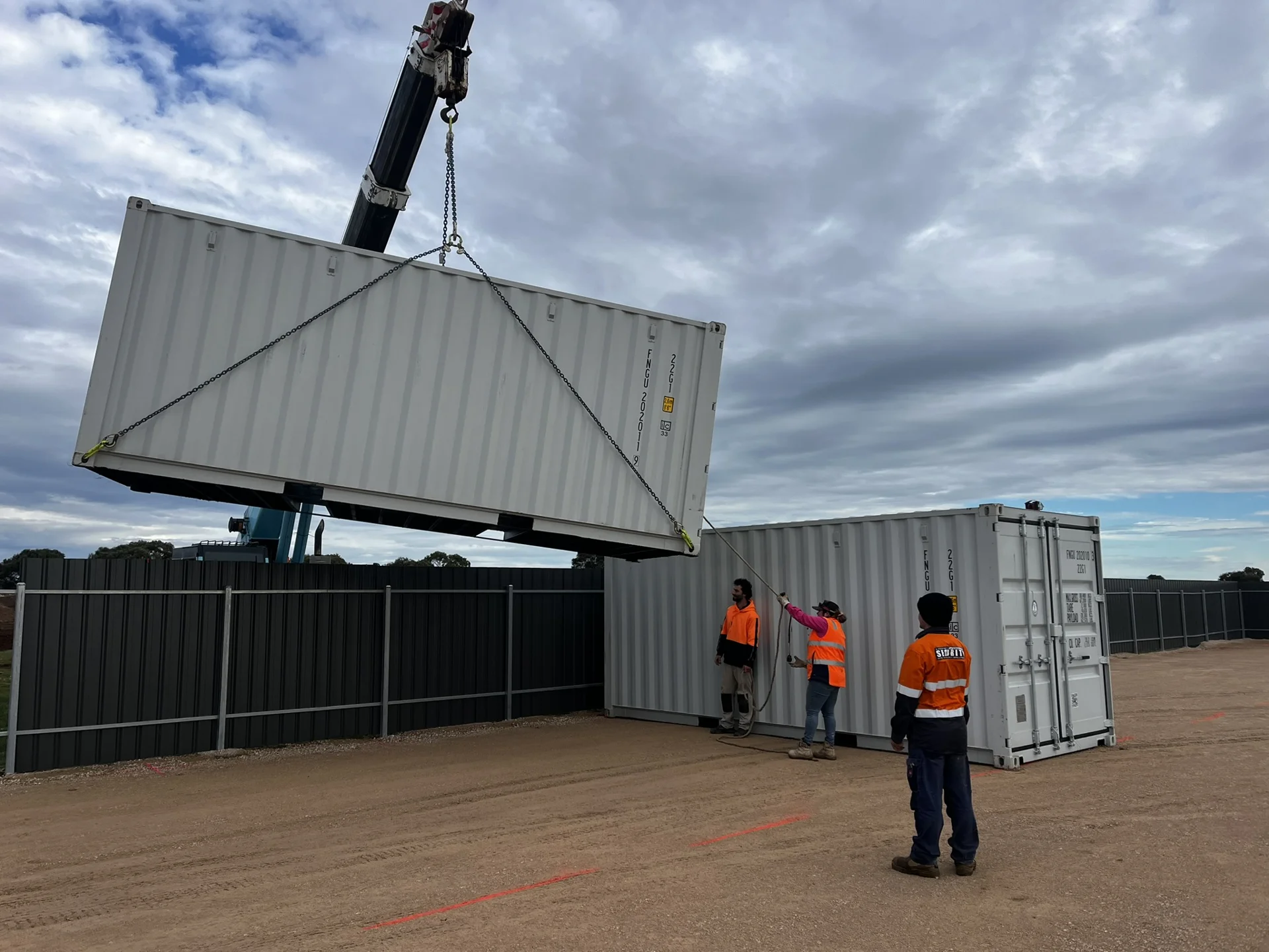 View photograph: container installation