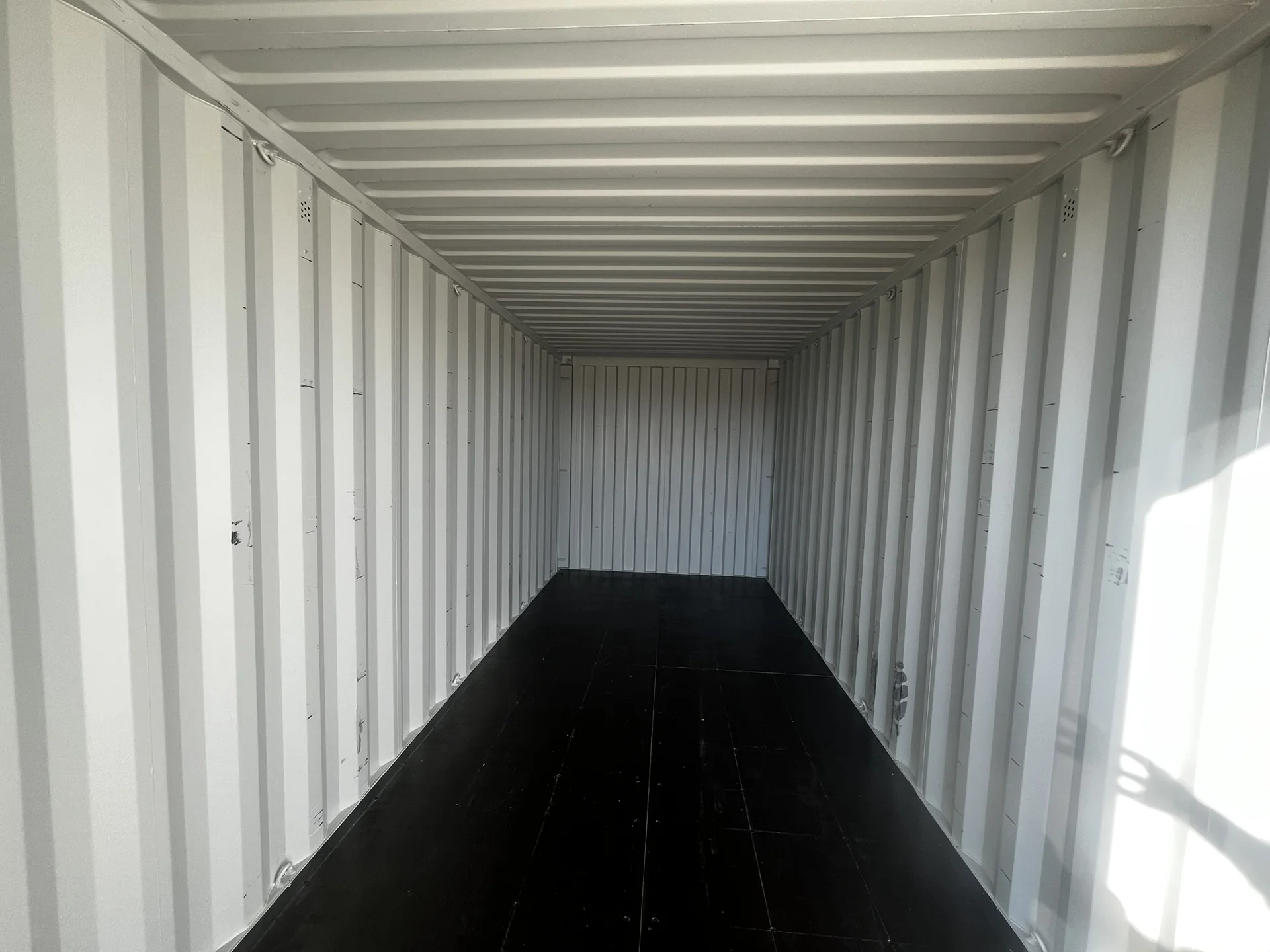 Clean interior of a Parklands Tailem Bend shipping container